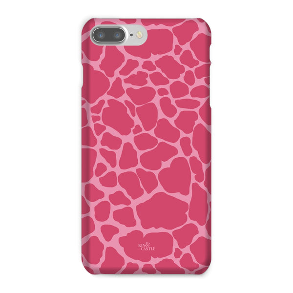 Raspberry Pink Giraffe Print Snap Phone Case