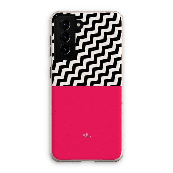 Geometric Zig Zag & Hot Pink Eco Phone Case