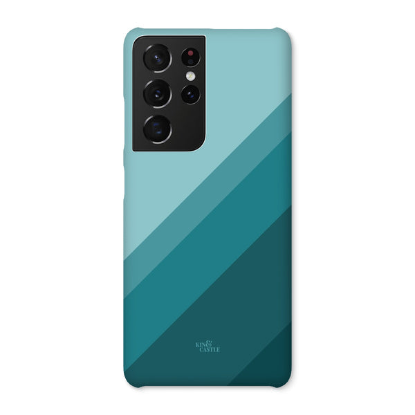 Teal Geometric Stripe Snap Phone Case