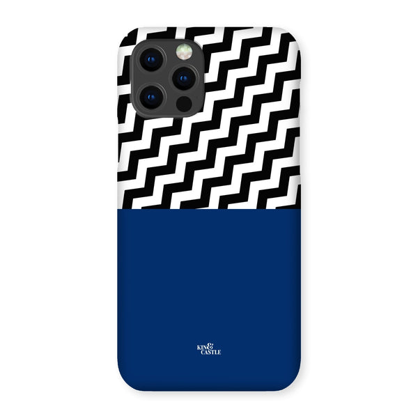 Geometric Zig Zag & Navy Blue Snap Phone Case