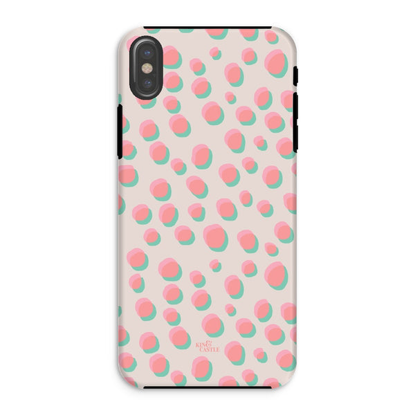 Coral & Mint Pastel Dots Tough Phone Case