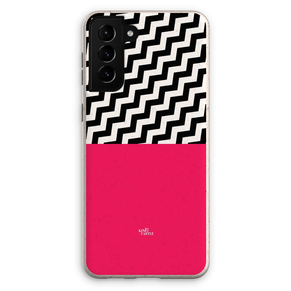 Geometric Zig Zag & Hot Pink Eco Phone Case
