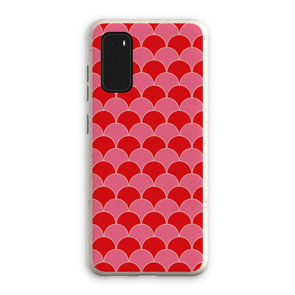 Red & Pink Geo Waves Eco Phone Case