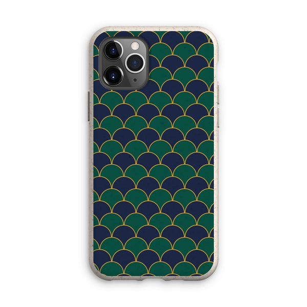 Blue & Green Geo Waves Eco Phone Case