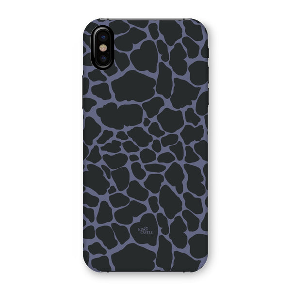 Purple & Charcoal Giraffe Print Snap Phone Case