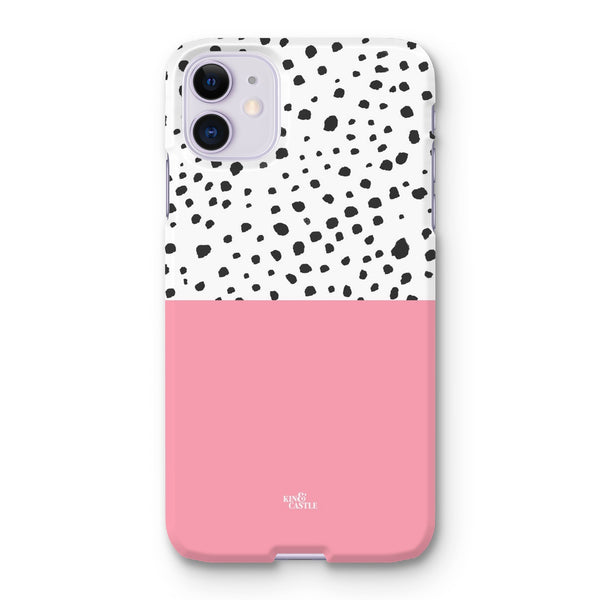 Pink & Graphite Animal Spots Snap Phone Case
