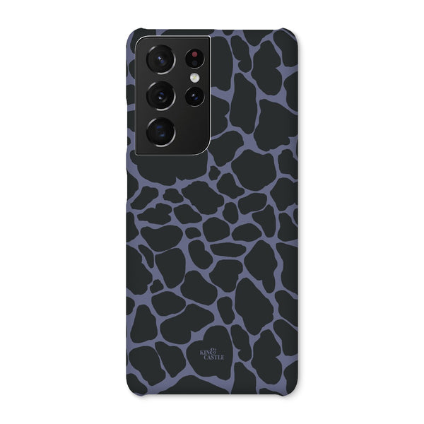 Purple & Charcoal Giraffe Print Snap Phone Case