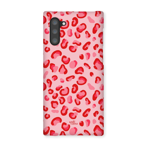Red & Pink Leopard Print Snap Phone Case