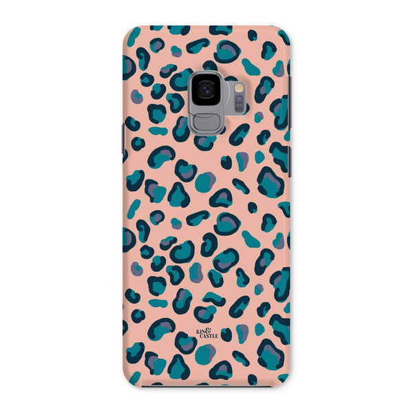 Peach, Teal & Blue Leopard Print Snap Phone Case