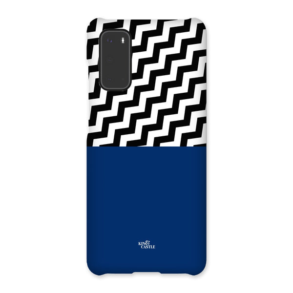 Geometric Zig Zag & Navy Blue Snap Phone Case