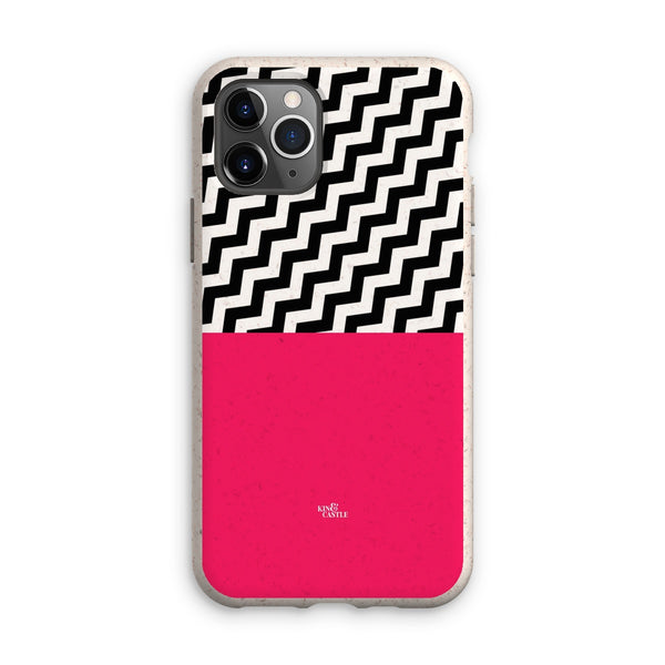 Geometric Zig Zag & Hot Pink Eco Phone Case