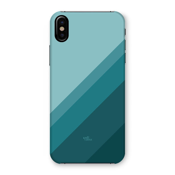 Teal Geometric Stripe Snap Phone Case