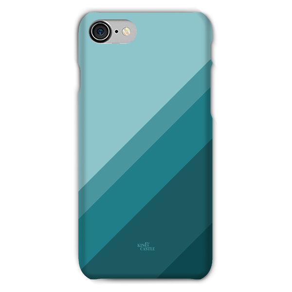 Teal Geometric Stripe Snap Phone Case