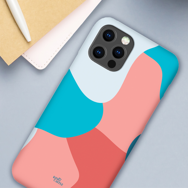 Blue, Red & Pink Abstract Tough Phone Case