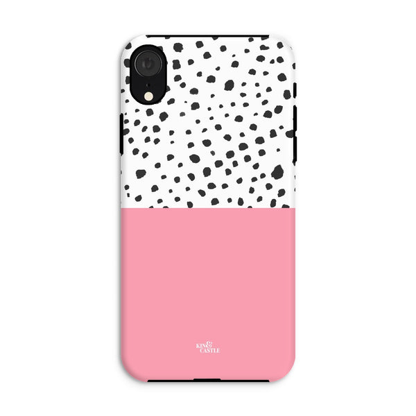 Pink & Graphite Animal Spots Tough Phone Case
