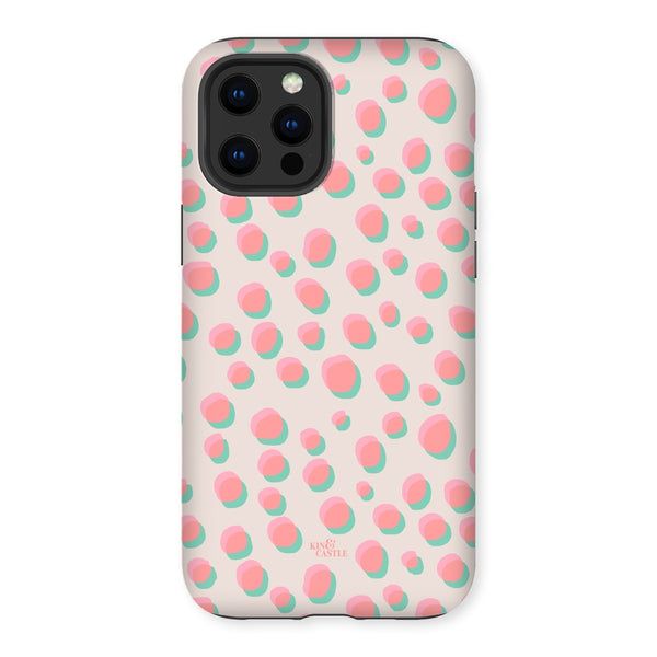 Coral & Mint Pastel Dots Tough Phone Case
