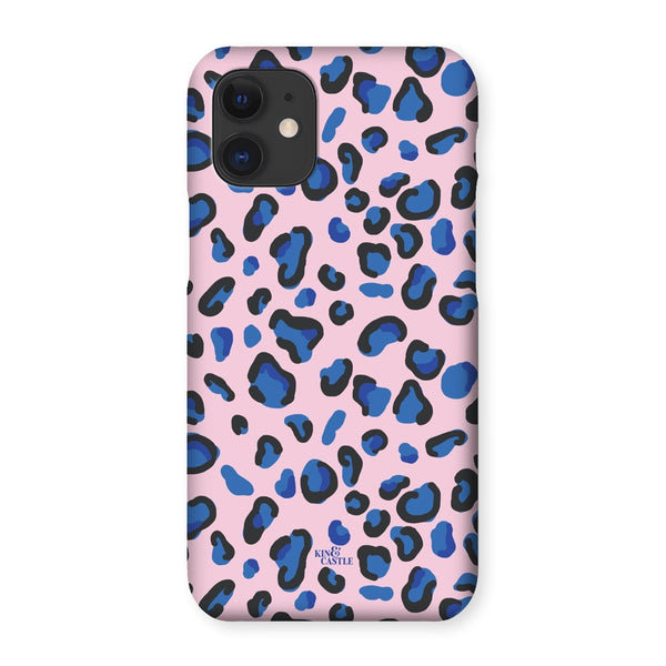 Pink & Blue Leopard Print Snap Phone Case
