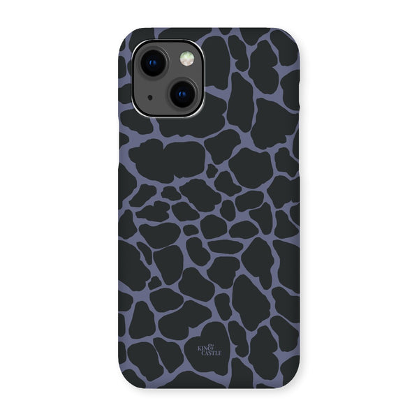 Purple & Charcoal Giraffe Print Snap Phone Case