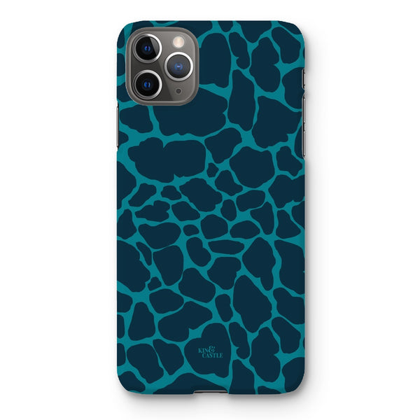 Blue & Teal Giraffe Print Snap Phone Case