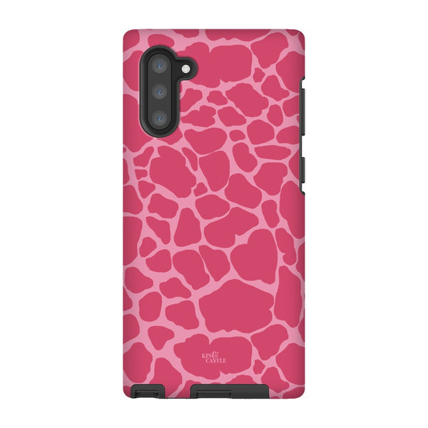 Raspberry Pink Giraffe Print Tough Phone Case