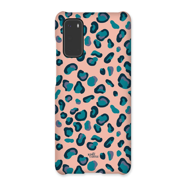 Peach, Teal & Blue Leopard Print Snap Phone Case