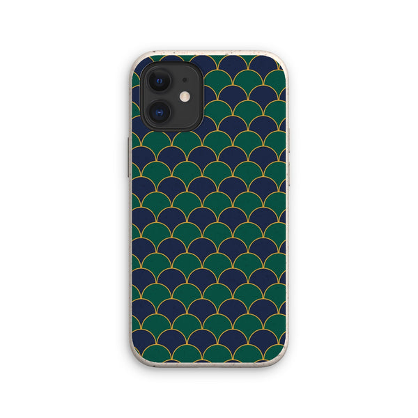 Blue & Green Geo Waves Eco Phone Case