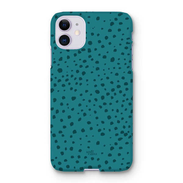 Teal Animal Spots Snap Phone Case