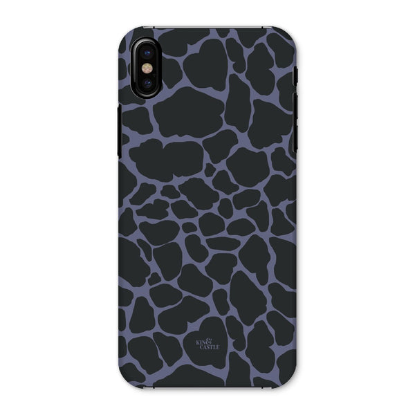 Purple & Charcoal Giraffe Print Snap Phone Case