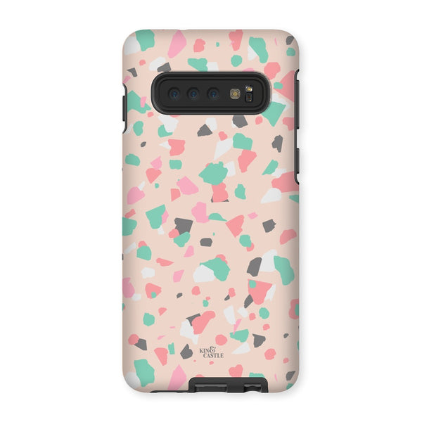 Coral, Pink & Mint Terrazzo Tough Phone Case