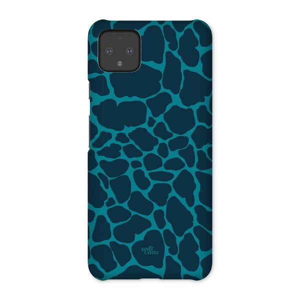 Blue & Teal Giraffe Print Snap Phone Case