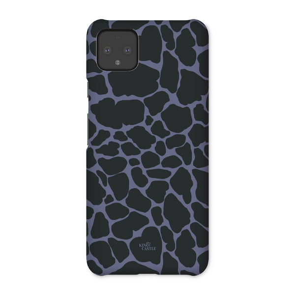 Purple & Charcoal Giraffe Print Snap Phone Case