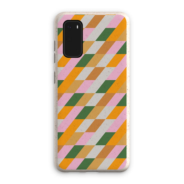 Green & Mustard Diamond Eco Phone Case