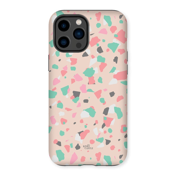 Coral, Pink & Mint Terrazzo Tough Phone Case