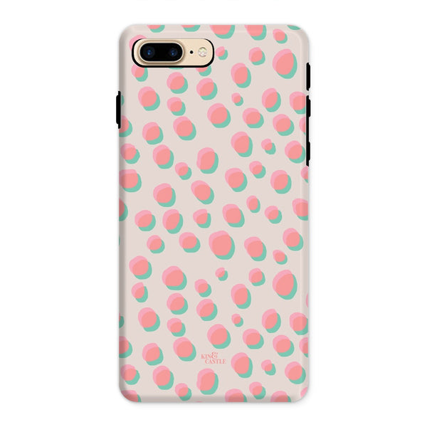 Coral & Mint Pastel Dots Tough Phone Case