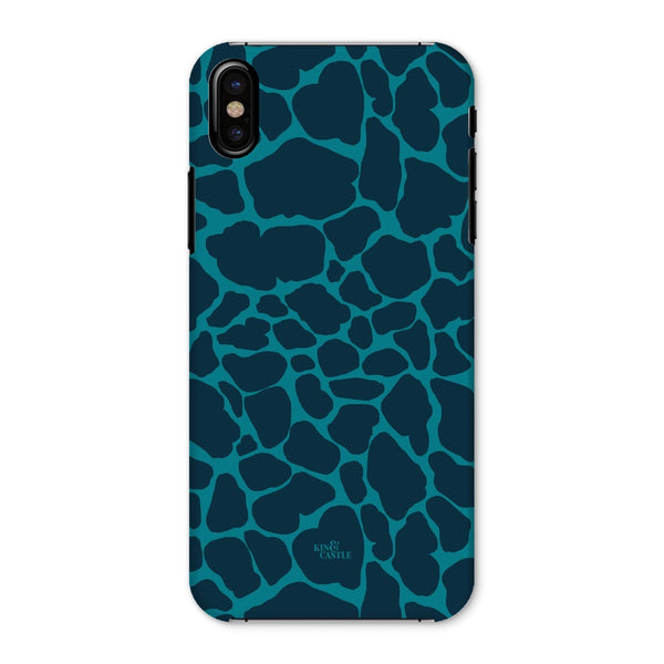 Blue & Teal Giraffe Print Snap Phone Case