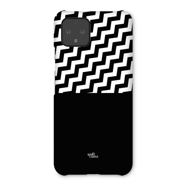 Geometric Zig Zag & Black Snap Phone Case