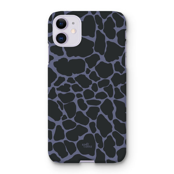 Purple & Charcoal Giraffe Print Snap Phone Case