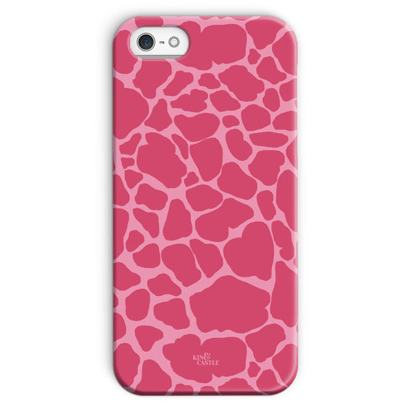 Raspberry Pink Giraffe Print Snap Phone Case