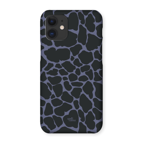 Purple & Charcoal Giraffe Print Snap Phone Case