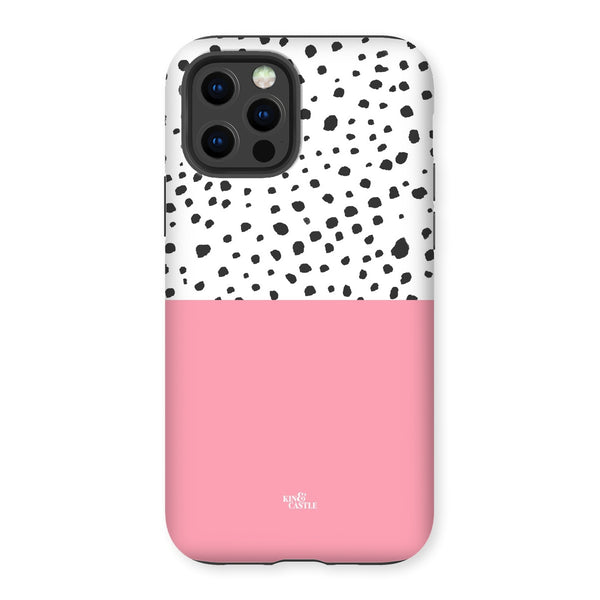 Pink & Graphite Animal Spots Tough Phone Case