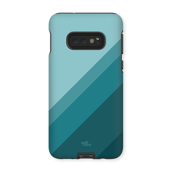 Teal Geometric Stripe Tough Phone Case