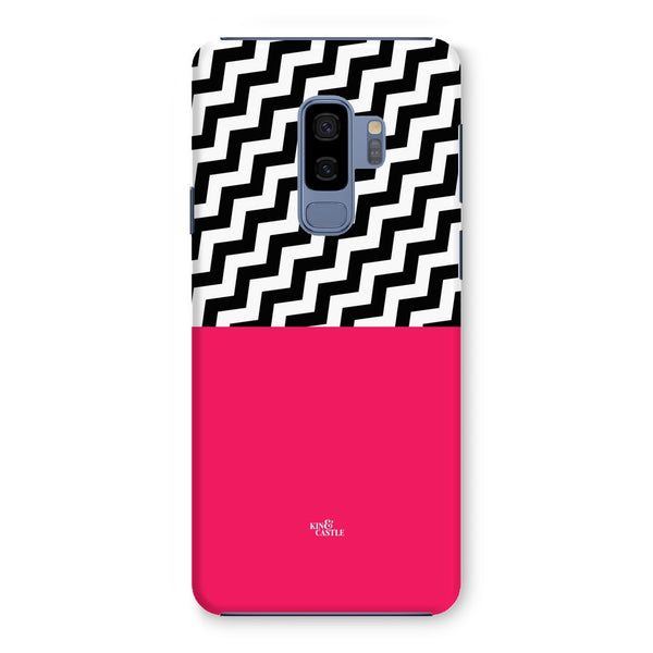 Geometric Zig Zag & Hot Pink Snap Phone Case