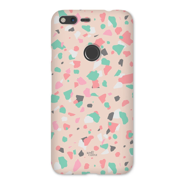 Coral, Pink & Mint Terrazzo Snap Phone Case