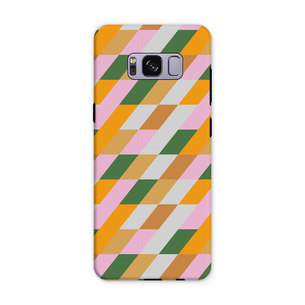 Green & Mustard Diamond Tough Phone Case
