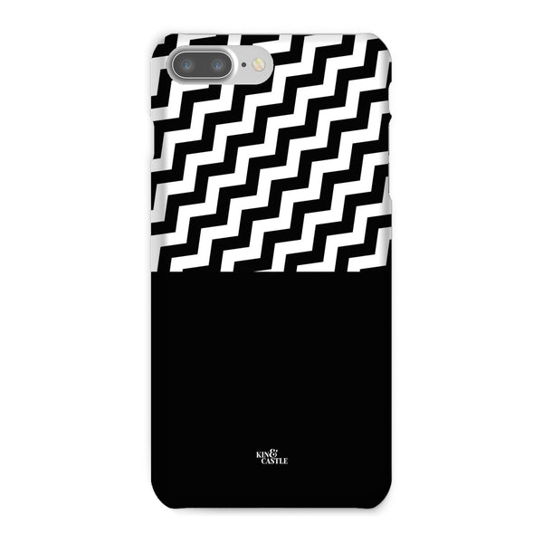 Geometric Zig Zag & Black Snap Phone Case