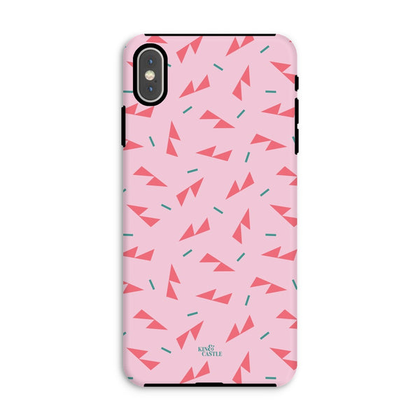 Pink Ditzy Triangles Tough Phone Case