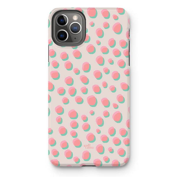 Coral & Mint Pastel Dots Tough Phone Case