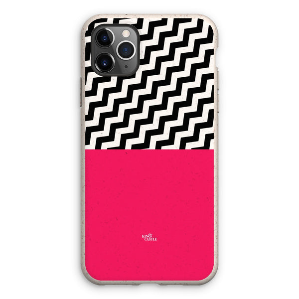 Geometric Zig Zag & Hot Pink Eco Phone Case