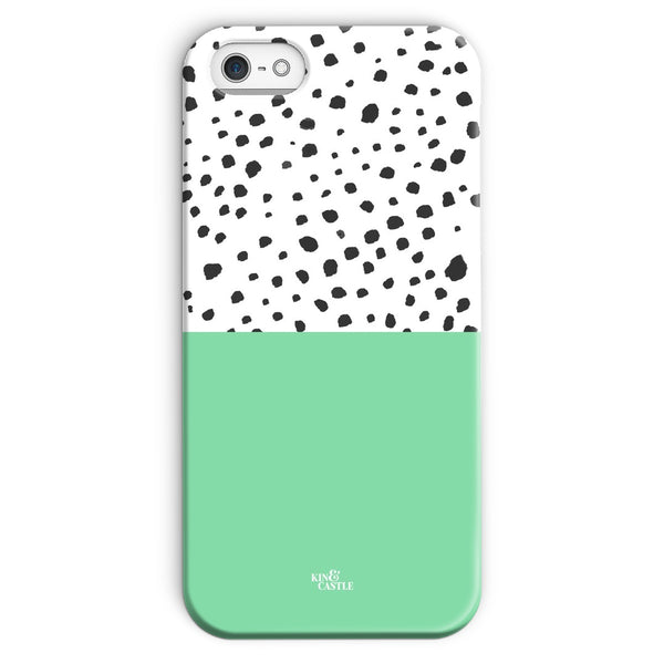 Mint & Graphite Animal Spots Snap Phone Case
