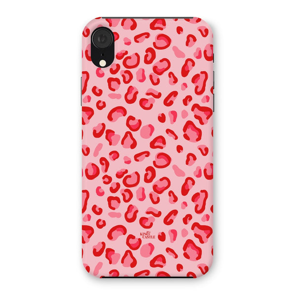 Red & Pink Leopard Print Snap Phone Case